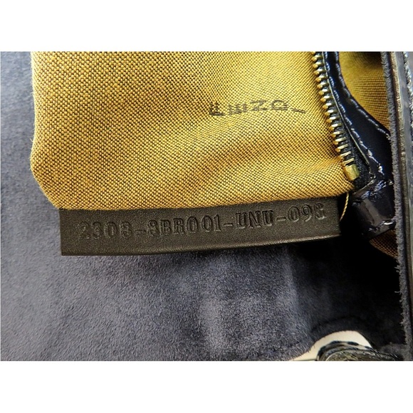 Fendi Black Patent Leather Shoulder Bag with Gold Chain - Picture 16 of 16